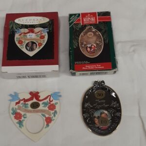 Bundle of 2 Hallmark Keepsake anniversary ornaments.